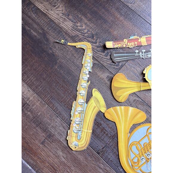 Vintage Musical Instruments Die-cut Cutouts Band Music Cardstock Classroom - Picture 6 of 10